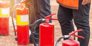 An image of a fire training course by Melwood Facilities.