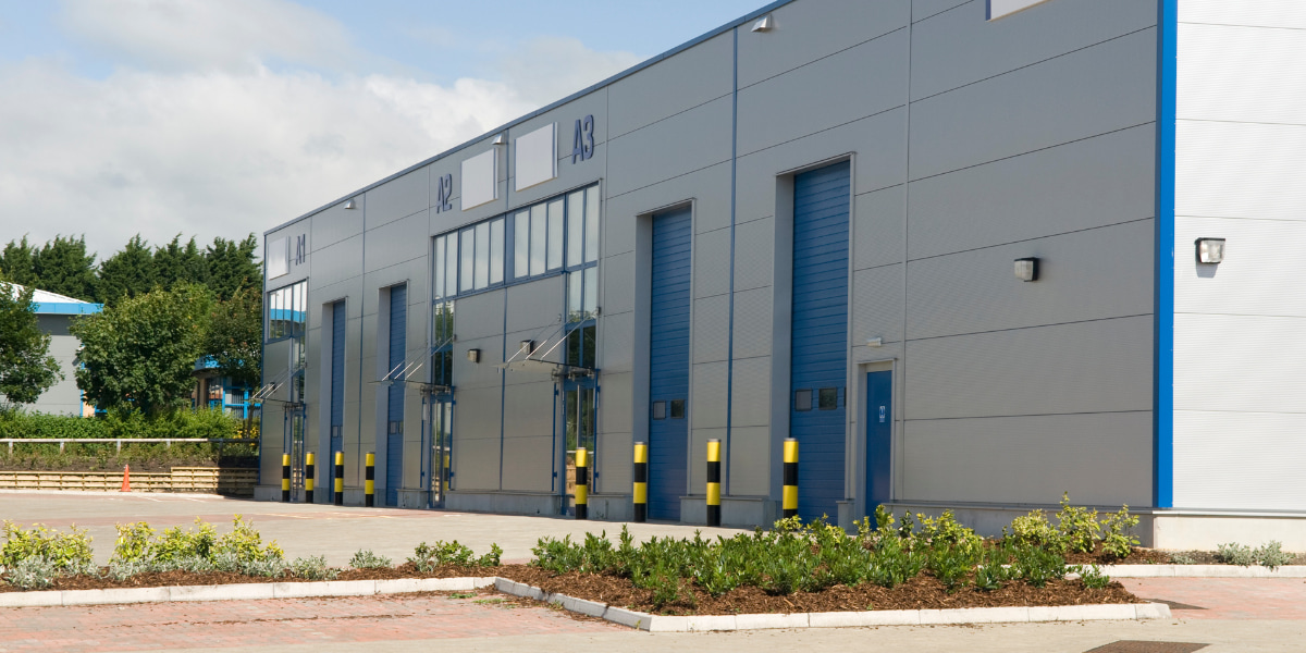 An image of an industrial property to illustrate fire risk assessments from Melwood Facilities.